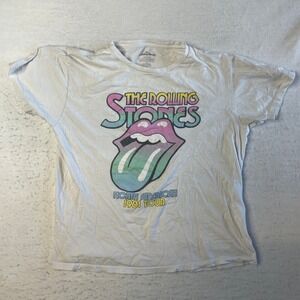The Rolling Stones T-Shirt Unisex Large White 1981‎ North American Tour Graphic